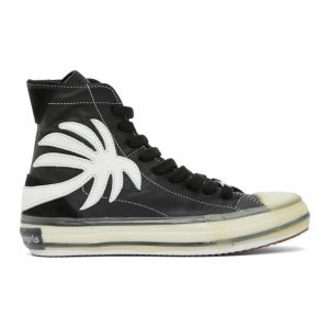 Palm Angels Black Palm Vulcanized High Top Sneakers (PWIA027F20LEA0011001)