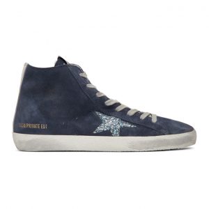 Golden Goose SSENSE Exclusive Navy Monday Francy Sneakers (F34WS591.B77)