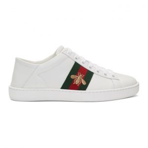 Gucci White Leather Ace Sneakers (475208 A9L60)