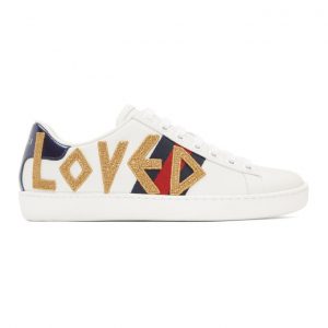 Gucci White Loved Ace Sneakers (505328 DOPE0)