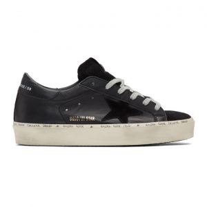 Golden Goose Black Hi Star Sneakers (G35WS945.G6)