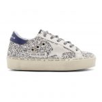Golden Goose Silver Glitter Hi Star Sneakers (G35WS945.K7)