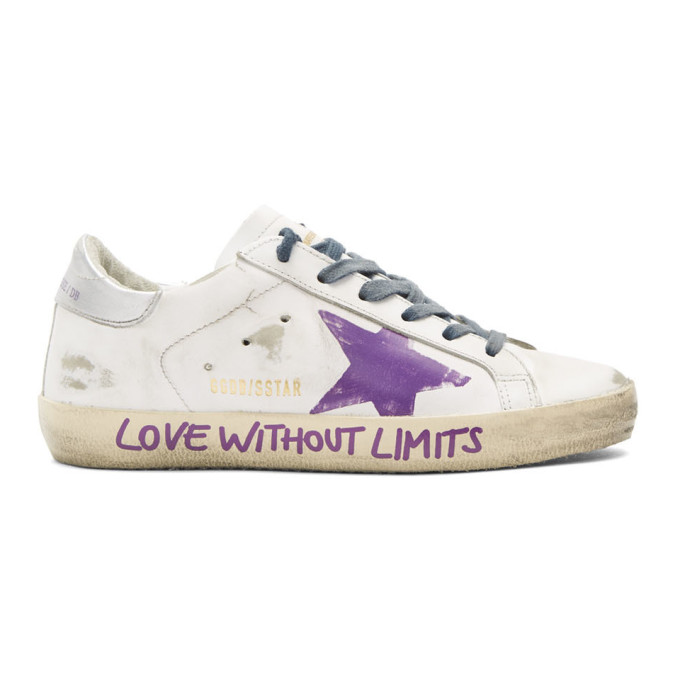 Golden Goose White Love Without Limits Superstar Sneakers (G35WS590.R66)