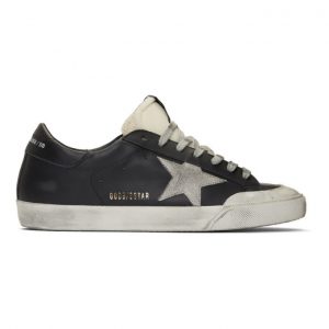 Golden Goose Black and Grey Superstar Sneakers (G35MS590.Q59)