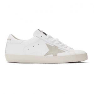 Golden Goose White and Grey Superstar Sneakers (G35MS590.G68)