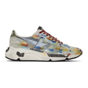 Golden Goose Multicolor Dripping Paint Running Sole Sneakers (G35MS963.G8)