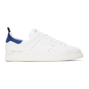 Golden Goose White and Blue Starter Sneakers (G35MS631.Q5)