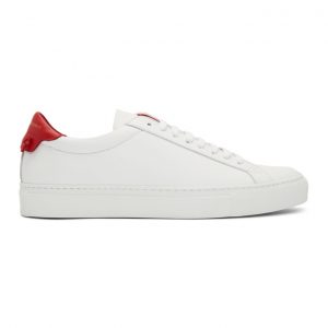 Givenchy White and Red Urban Knots Sneakers (BH0002H0FS)