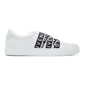 Givenchy White and Black 4G Webbing Urban Street Sneakers (BH001SH0CZ)