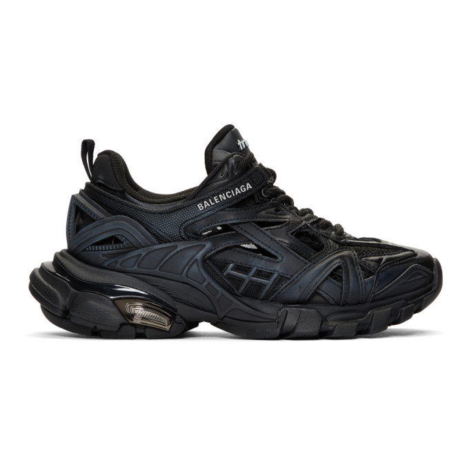 Balenciaga Black Track.2 Open Sneakers (568614 W2GN1)