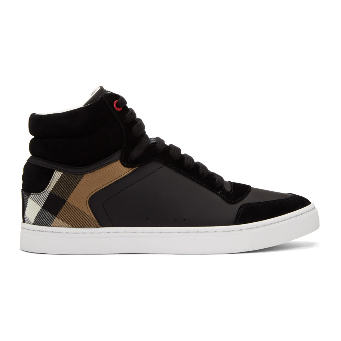 Burberry Black Reeth High-Top Sneakers (4054019)