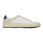 Common Projects White and Green Retro 70s Low Sneakers (2245)