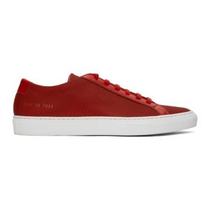 Common Projects Red Metal Mesh Achilles Low Sneakers (2259)