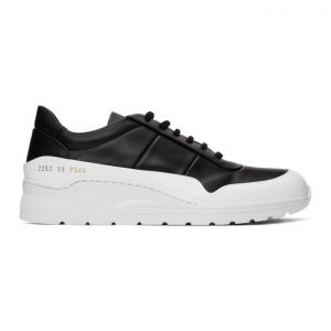 Common Projects Black and White Cross Trainer Sneakers (2263)