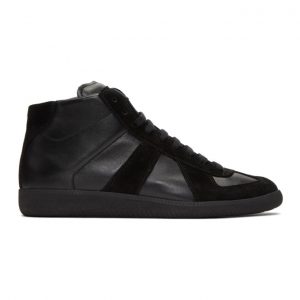 Maison Margiela Black Replica High-Top Sneakers (S57WS0237 P1897)