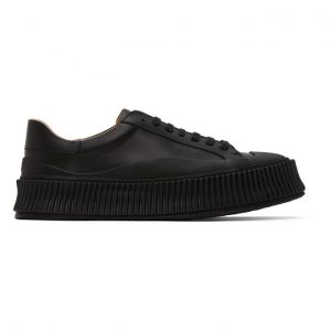 Jil Sander Black Vulcanized Sneakers (JS32108A 11105)