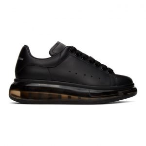 Alexander McQueen Black Clear Sole Oversized Sneakers (611698WHX98)