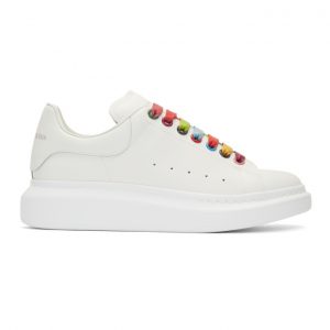 Alexander McQueen White Rainbow Hardware Oversized Sneakers (553770WHX9P)