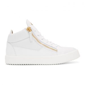 Giuseppe Zanotti White Kriss High-Top Sneakers (RU70009 72686)