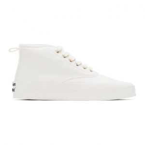 Maison Kitsune White High-Top Sneakers (CU04708WW9000)