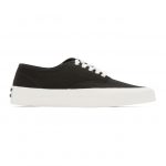 Maison Kitsune Black Canvas Laced Sneakers (CU04706WW9000)