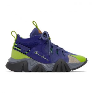 Versace Blue and Green Squalo Hiker Sneakers (DSU7886 DCRVIMG)