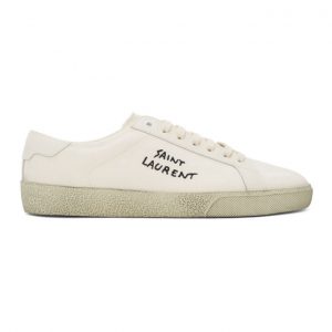 Saint Laurent Off-White Worn-Look Court Classic SL/06 Sneakers (611106GUP10)