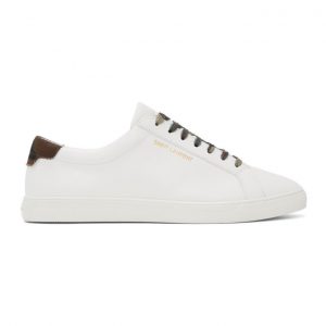 Saint Laurent White Camo Andy Sneakers (6113500ZS60)