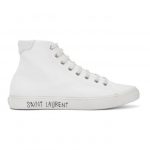 Saint Laurent White Malibu High-Top Sneakers (606075GUZ20)