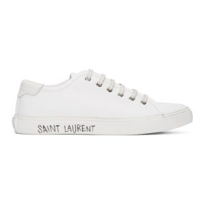 Saint Laurent White Malibu Sneakers (606408GUZ20)