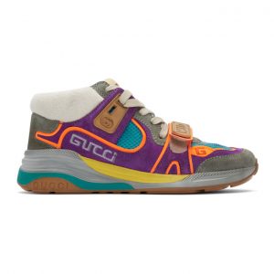 Gucci Purple and Blue Ultrapace Mid-Top Sneakers (602084 0PVV0)