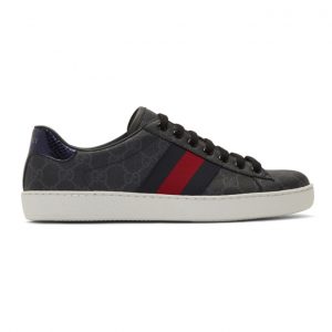 Gucci Black GG Supreme Ace Sneakers (429445 K2LH0)