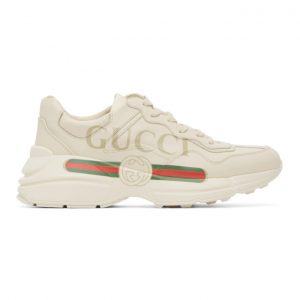 Gucci Off-White Rhyton Logo Sneakers (500877 DRW00)