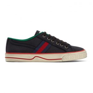 Gucci Black GG Gucci Tennis 1977 Sneakers (606111 GZO30)