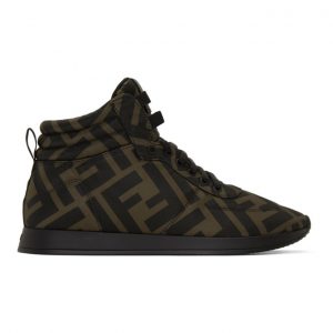 Fendi Brown and Black Forever Fendi Sneakers (8E7045 A2LY)