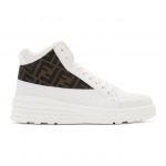 Fendi White Forever Fendi Hybrid High-Top Sneakers (7E1315 A9SA)