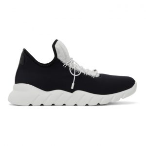 Fendi Black and White Tech Knit Sneakers (7E1307 A9T9)