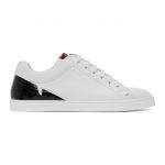 Fendi White Croc Bag Bugs Mono Eye Sneakers (7E1290 A1GN)