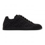 Fendi Grey and Black Forever Fendi Sneakers (7E1258 A7MY)