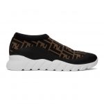 Fendi Brown and Black Forever Fendi Slip-On Sneakers (7E1254 A7MN)