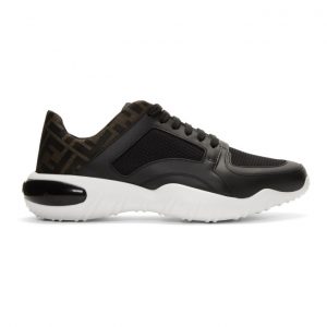 Fendi Black Mesh Forever Fendi Sneakers (7E1304 A9SA)