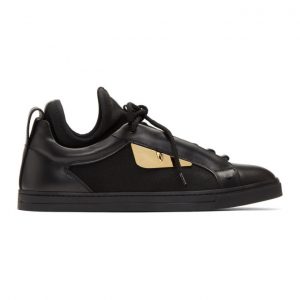 Fendi Black Knit Bag Bugs Sneakers (7E1154 A2C5)