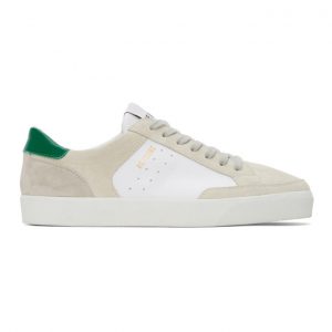 Re/Done Grey and White 90s Skate Sneakers (212-14W9SKSH)