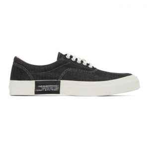 Neighborhood Black Deck-D Sneakers (201MSNH-FW02)