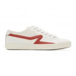 rag and bone White and Red Canvas Court Sneakers (WFF20SF041LH41-WHT/FR)