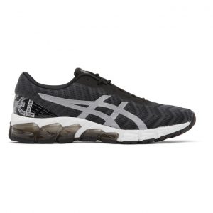 Asics Black and Grey Gel-Quantum 180 5 Sneakers (1201A036)