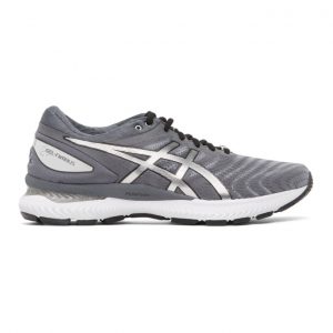 Asics Grey and Silver Gel-Nimbus 22 Platinum Sneakers (1011A779)