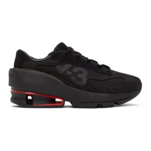 Y-3 Black Sukui II Panelled Mesh Sneakers (FX0793 FTW-6-D1)