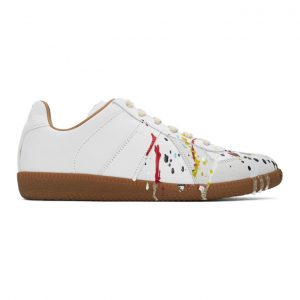 Maison Margiela Grey Painted Replica Sneakers (S58WS0101 P1892)
