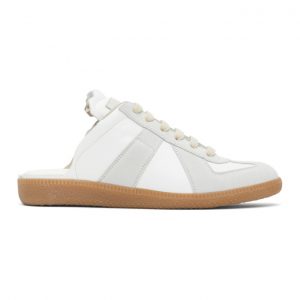 Maison Margiela White and Grey Replica Slip-On Sneakers (S58WS0107 P1895)